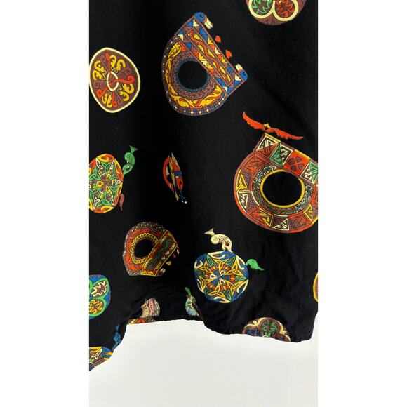 Crisca Abstract Fish Long Sleeve Turtleneck Shirt Womens Size 40 Canada Flawed - Picture 12 of 15